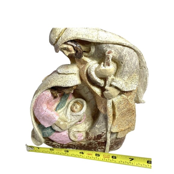 HOBBY LOBBY The Promise Of Christmas Figurine Holy Family Textured Resin 8” - Picture 6 of 7